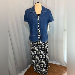 NWT 90s Vintage Studio Ease 2-Piece Dress